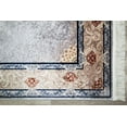 thumbnail image 5 of La Dole Rugs Blue Cream Beige Bordered Vintage Traditional Flat Pile Soft Area Rug Carpet Mat For Living Room Bedroom Hallway Runner Outdoor Patio Sizes 5x7, 8x10, 7X9 feet inch inches ft, 5 of 5