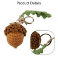 thumbnail image 6 of Handmade Crochet Acorn Keychain Lightweight Yarn Accessory For Bags And Keys, 6 of 9