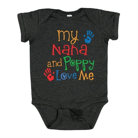 

Inktastic Nana and Poppy Love Me Gift Baby Boy or Baby Girl Bodysuit