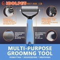 thumbnail image 4 of Pet Grooming Brush, 2 Sided Undercoat Rake for Dogs & Cats, Professional Deshedding Brush and Dematting Tool, 4 of 5