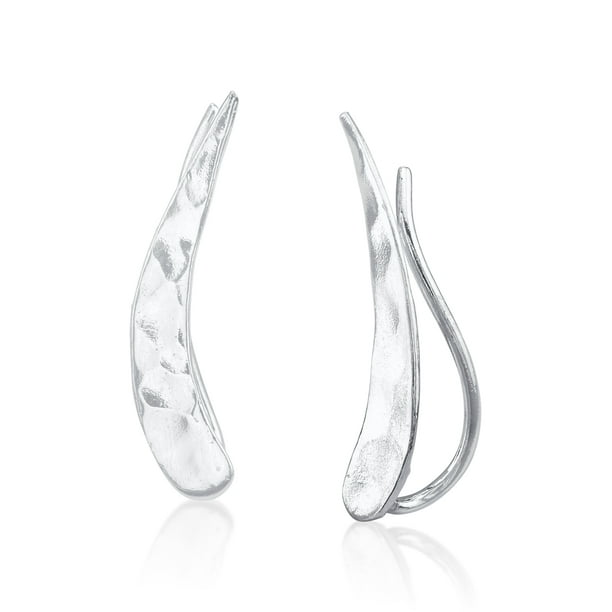 HarperCrown Ear Climber Crawler Cuff Earrings 925 Sterling Silver