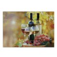 thumbnail image 1 of Wine Cutting Board, Tasty Wine on Wooden Cask on Grape Plantation Countryside Harvest Rural Growth, Decorative Tempered Glass Cutting and Serving Board, Small Size, Orange Red Black, by Ambesonne, 1 of 1