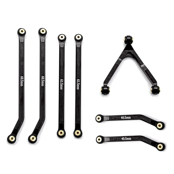 Enlaces de chasis Conjuntos de eslabones de chasis de alta liquidación para coche de control remoto reemplazo de varilla de aleación de aluminio para coche de control remoto 1/24 Axial SCX24 90081 B17 Eccomum Enlaces de chasis