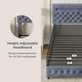 thumbnail image 5 of Sailvan Full Size Bed Frame With Headboard, Full Bed Frame with Storage 2 Drawers & LED Lights, Velvet Upholstered Bedframe, No Box Spring Needed, Gray, 5 of 10