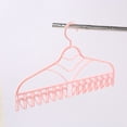 thumbnail image 1 of Pink Multifunctional Clothes Drying Rack: Wrinkle-Free Hanger with V-Shaped Clip Hook for Bra and Socks, 1 of 5