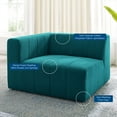 thumbnail image 5 of Sofa Corner Chair, Fabric, Teal Blue, Modern Contemporary Urban Design, Living Lounge Room Hotel Lobby Hospitality, 5 of 8