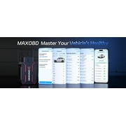 KONNWEI MAXOBD Full System Bluetooth ODB2 Code Reader Diagnostic Scanner Tool Check Engine,Voltage Test,I/M Readiness,Data Stream,Auto VIN,for iOS & Android System