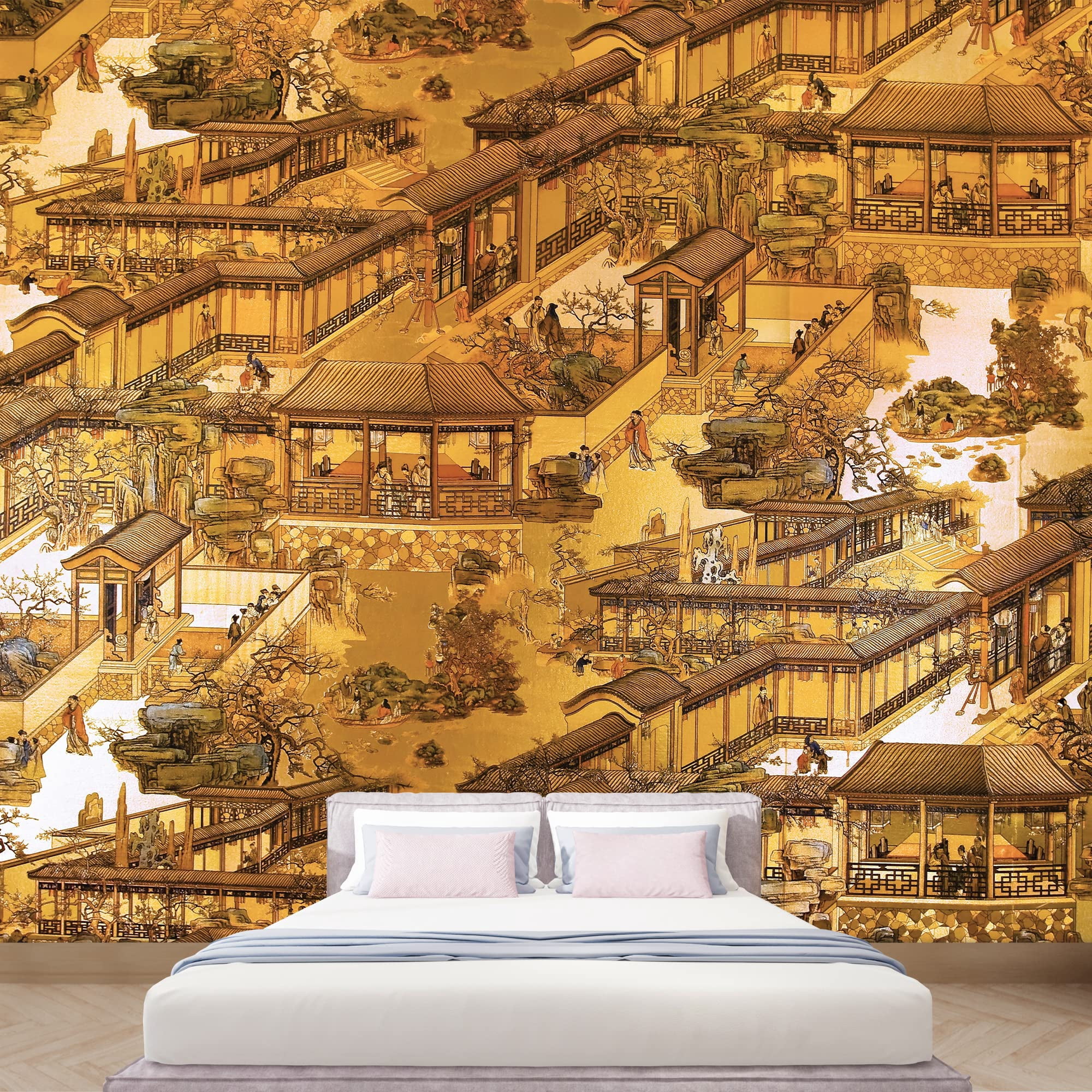 Oriental Furniture Warehouse Asian Wall Art in Black and  Florentine Asian Wall Decor display picture 1