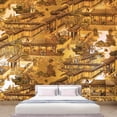 thumbnail image 3 of wall26 - Traditional Chinese Painting - Fresco Wall Tapestry - Ornate Detail - Asian Motif - Wall Mural, Removable Sticker, Home Decor - 100x144 inches, 3 of 6