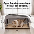 thumbnail image 6 of Stainless Steel Cat Litter Boxes 2 Pack Extra Large High Sides For Big Cats, 6 of 6