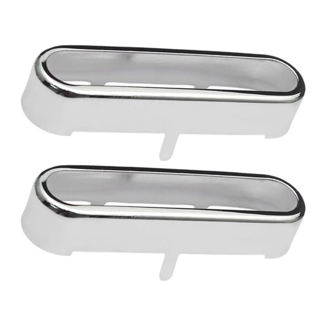 2 piezas de cubiertas para pastillas de guitarra, latón, instrumento musical, cubiertas abiertas para pastillas individuales Plata