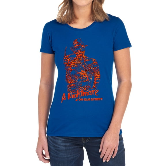 Nightmare On Elm Street Chest of Souls Women's T Shirt, Royal, Small