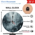 thumbnail image 3 of Foggy Forest Man Walking Wall Clock 10-Inch Silent Wooden Wall Clock, Battery Operated (AA Batteries Not Included), Artistic Home Decor, 3 of 7
