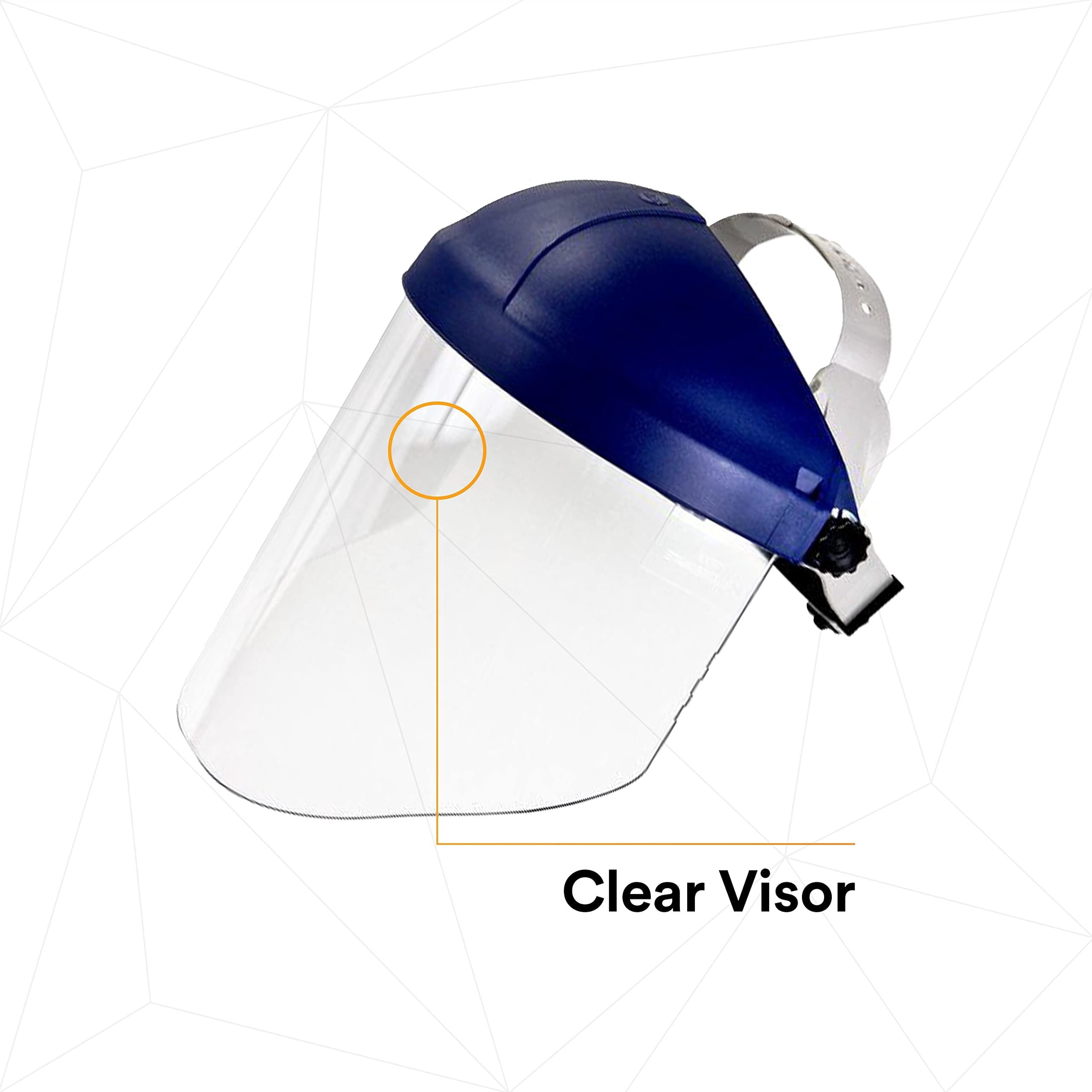 3M™ Ratchet Headgear H8A, 82782-00000, with 3M™ Clear Propionate Faceshield W96 5 EA/Case