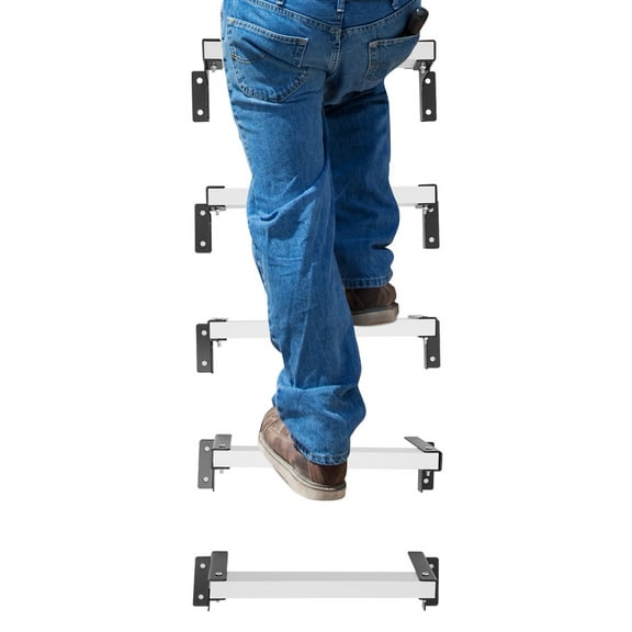 5PCS Window Well Egress Ladder, Adjustable Fire Emergency Escape Ladder for Home Safety, Wall Mounted Ladder, Window Basement Egress Ladder (600LBs Loading)