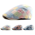 thumbnail image 2 of Newsboy Caps Advanced Flat Vintage Plaid Contrast Colors Men Hat for Daily Wear, 2 of 8