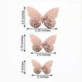 thumbnail image 2 of Balsa Circle 12 Rose Gold 4.6" 3D Butterfly Wall Decals DIY Crafts Removable Stickers, 2 of 7
