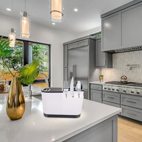 PBPBOX Black Kitchen Utensil Holder with Drainage for Easy Cleaning and Space Saving