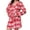 Red, variant on Women's Christmas Snowflake Elk Print Plush Robes Soft Bathrobe Knee Length Warm Fleece Loungewear with Pockets Blue XL