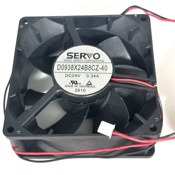 For Servo D0938X24B8CZ-40 DC 24V 0.34A 90x90x38mm 2-Wire Server Cooling Fan