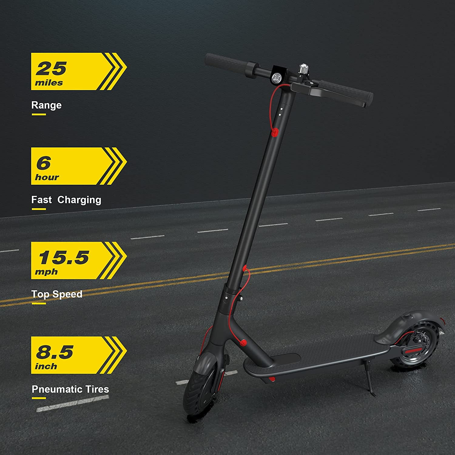 Scooter 15 Electric Scooter for Adults Up to 17 Miles Long Range & 19