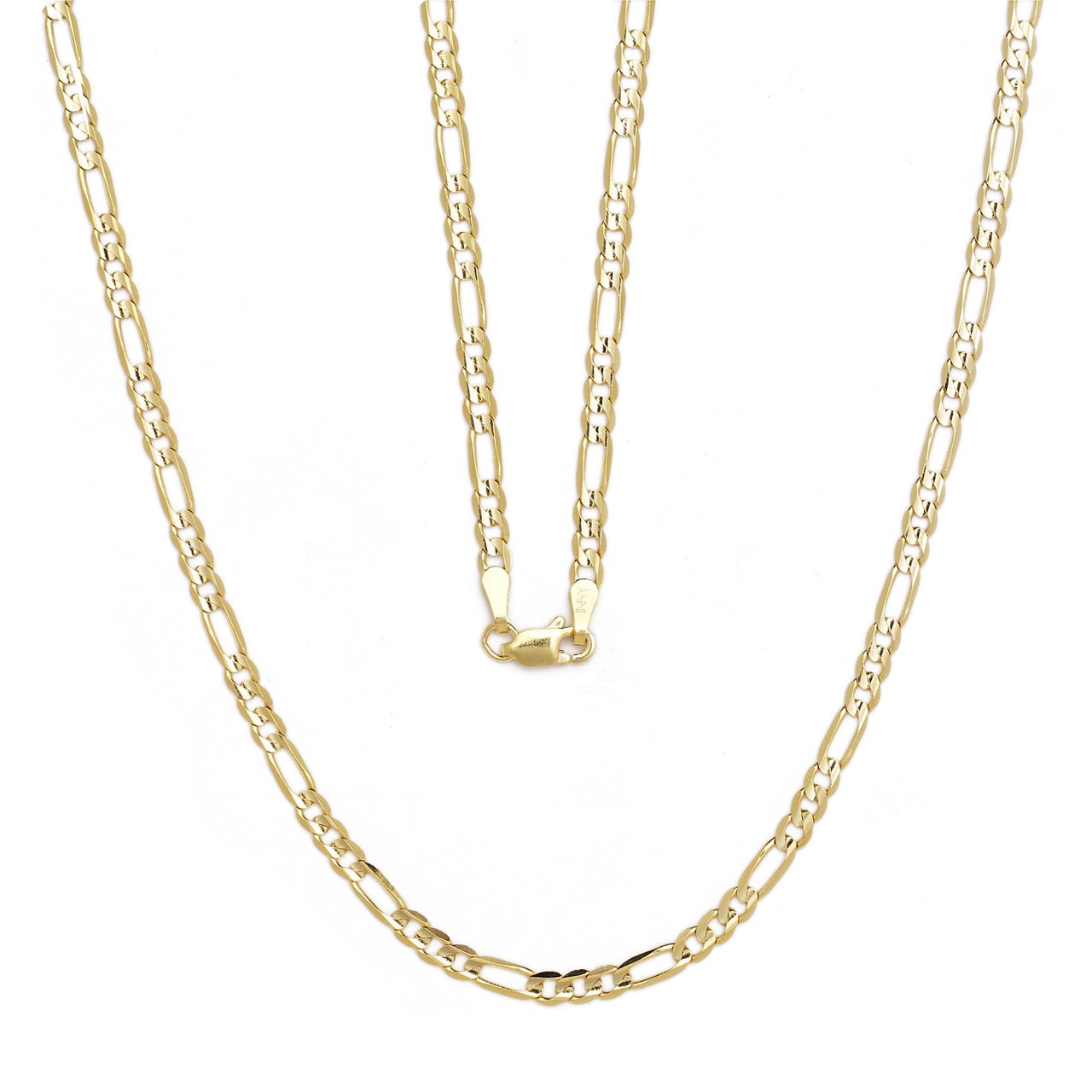 Floreo - Floreo 10k Yellow Gold Solid Italian Figaro Link ...