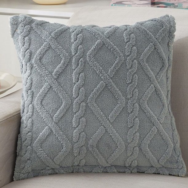 Funda de cojín de pana color sólido para sofá y cama, funda suave y duradera, estilo escandinavo moderno, 45x45 cm