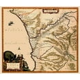 thumbnail image 2 of Blaeu 13x12 White Modern Wood Framed Museum Art Print Titled - Congo Angola Africa - Blaeu 1662, 2 of 4