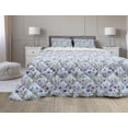 thumbnail image 1 of Thistle Comforter & Sham Bedding Set, Spring Themed Various Species of Floral Motifs on Checkered Pattern Background, 3 pcs Duvet Set Microfiber Filling Quilt, 5 Sizes, Multicolor, by Ambesonne, 1 of 4