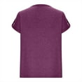 thumbnail image 3 of Birdeem Mode Femme Été Nouveau Haut en Coton Coloré Col en V Manches Courtes T-Shirt Haut, 3 of 7