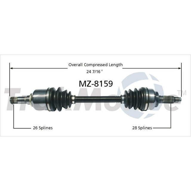 TrakMotive MZ-8159 Axe CV Premium OEM Remplacement