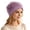 25#Purple, variant on Women Cotton Chemo Turban Floral Pleated Beanie Stretch Elastic Head Coverings For Hair Loss Cancer Patients Camel One Size