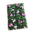 thumbnail image 3 of Panel de pared de césped artificial, panel de pared de vegetación, fondo de manualidades florales 40x60cm Rosa intenso, 3 of 9