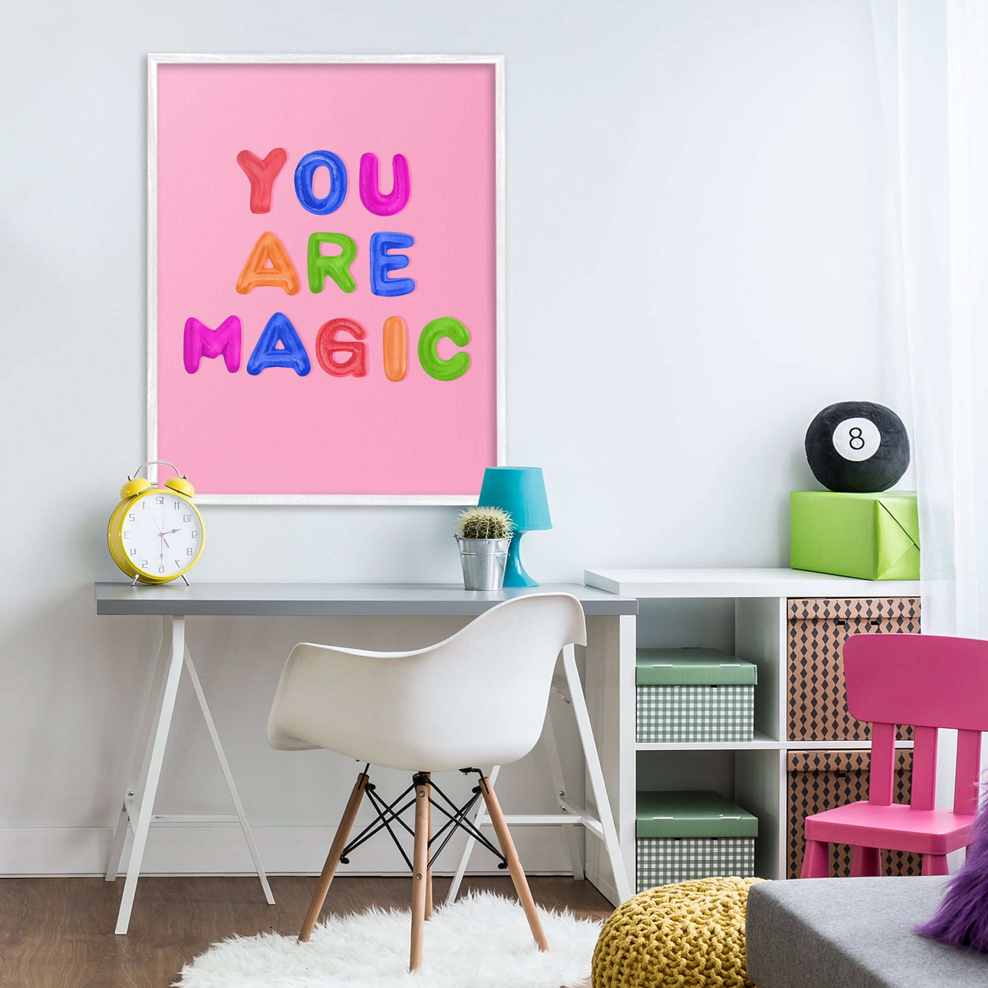Stupell Industries You are Magic Gummies over Pink White Framed Giclee Art, design by LISH Creative