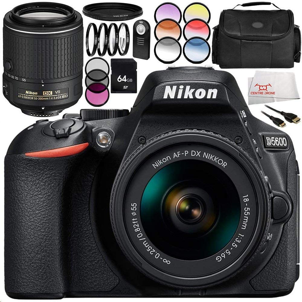 Nikon D5600 DSLR Camera with Nikon AFP DX NIKKOR 1855mm f/3.55.6G