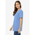 thumbnail image 3 of Woman Within Plus Size Perfect Short-Sleeve V-Neck Tee (Petite Available), 3 of 6