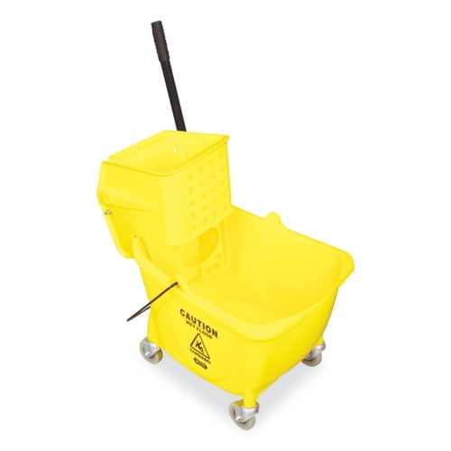 Side-Press Wringer And Plastic Bucket Combo, 12 To 32 Oz, Yellow | Bundle of 2