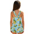 thumbnail image 2 of DISNIMO Banana Print Girls One Piece Swimsuits Sleeveless Swimwear Skirted Soft U Neck Bathing Suit Quick Dry Swim Dress Size 7-8, 2 of 8