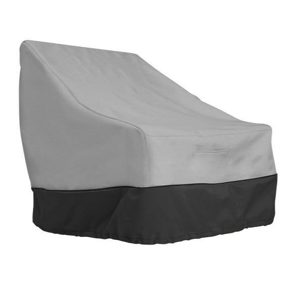 Chair Cover Patio Lounge Oxford Protector Waterproof Outdoor Bench Furniture Dust Cover, Grey and Black