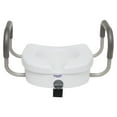 Equate Raised Toilet Seat With Handles, 5" Seat Riser with Arms, Fits