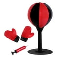 thumbnail image 2 of Saco de boxeo de escritorio para niños, ejercicio con ventosa para golpear, pelota para golpear Negro Rojo con Guantes, 2 of 8