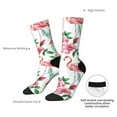 thumbnail image 4 of Disketp Flamingo Flower Unisex Crew Socks Lightweight Breathable Ventilation Ankle Socks, Mid-calf socks for Daily, 4 of 6