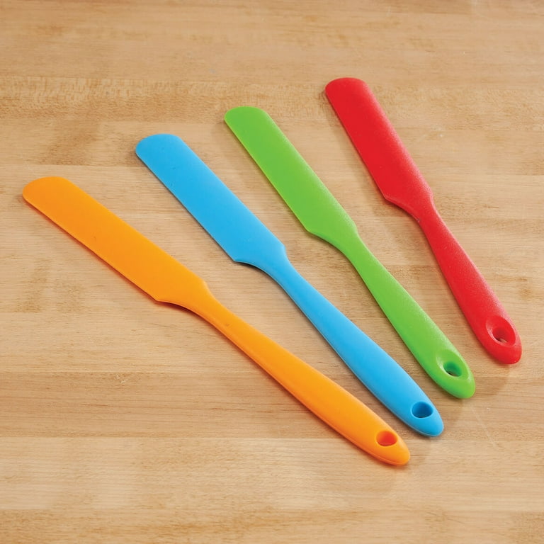 Colorful Silicone Jar Spatulas, Set of 4 by Home Marketplace 