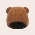 thumbnail image 2 of CPNG Baby Toddler Winter Hats Girls Boys Beanie with Cotton Lining Knitted Knit Winter Hat with Cute Bear Ear Warm Fleece Cap for Cold Weather, 2 of 8