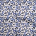 thumbnail image 1 of oneOone Silk Tabby Medium Blue Fabric Floral Retro Craft Projects Decor Fabric Printed By The Yard 42 Inch Wide, 1 of 5