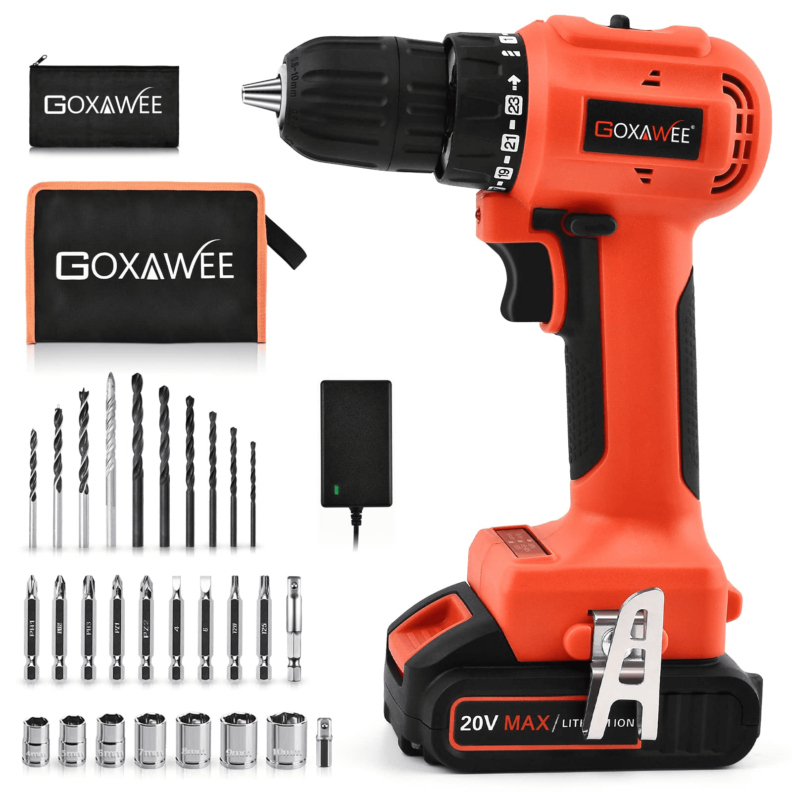 GOXAWEE Cordless Drill Driver Set with Brushless Bahrain Ubuy