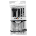 thumbnail image 2 of Moda Brush Next Gen: Black and White Checkered Face 4pc Makeup Brush Kit, 2 of 3