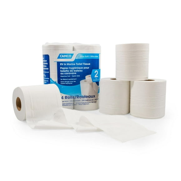 Camco 40270 Rv Tst 2-Ply Toilet Tissue - 4 Pack, Ultra soft