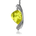 thumbnail image 2 of Galaxy Gold GG 14K White Gold 10.85 Carat Natural Twisted Briolette Lemon Quartz and Diamonds Necklace - Abundance & Joy - 16" to 24" - Fine Jewelry for Women, 2 of 3