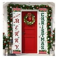 thumbnail image 4 of 1 Pair Christmas Couplet Scene Layout Thicker Xmas Porch Sign Hanging Banner Party Supplies, 4 of 8